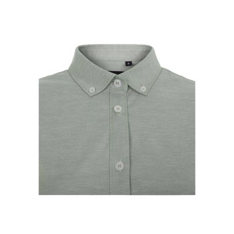 VL PRITHVI WOMEN. Cămașă Oxford (180 g/m&sup2;) pentru femei, confecționată din bumbac (50%), poliester (45%) și elastan (5%) - Verde