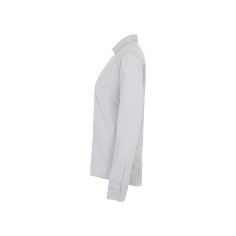 VL PRITHVI WOMEN. Cămașă Oxford (180 g/m&sup2;) pentru femei, confecționată din bumbac (50%), poliester (45%) și elastan (5%) - Gri deschis
