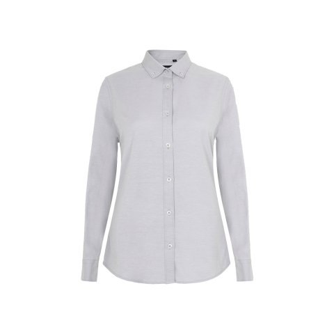 VL PRITHVI WOMEN. Cămașă Oxford (180 g/m&sup2;) pentru femei, confecționată din bumbac (50%), poliester (45%) și elastan (5%) - Gri deschis