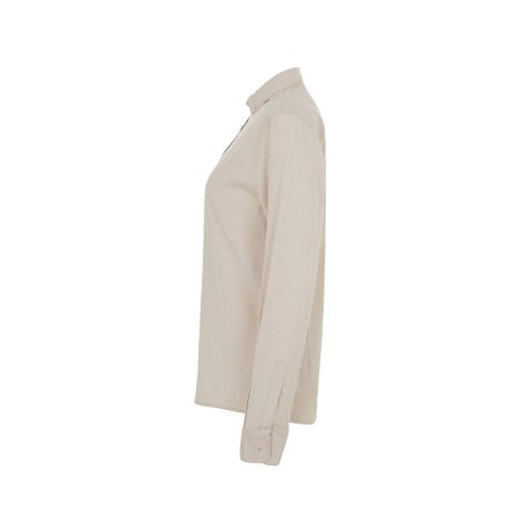 VL PRITHVI WOMEN. Cămașă Oxford (180 g/m&sup2;) pentru femei, confecționată din bumbac (50%), poliester (45%) și elastan (5%) - Natural deschis
