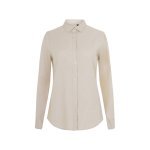 VL PRITHVI WOMEN. Cămașă Oxford (180 g/m&sup2;) pentru femei, confecționată din bumbac (50%), poliester (45%) și elastan (5%) - Natural deschis