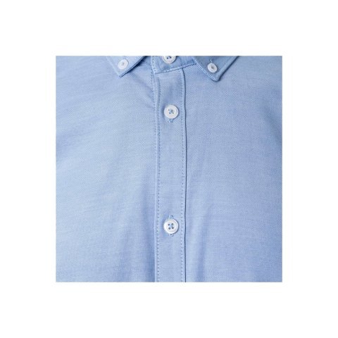 VL PRITHVI MAN. Męska koszula Oxford (180 g/m&sup2;) z bawełny (50%), poliestru (45%) i elastanu (5%) - Granatowy