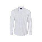 VL PRITHVI MAN. Męska koszula Oxford (180 g/m&sup2;) z bawełny (50%), poliestru (45%) i elastanu (5%) - Biały