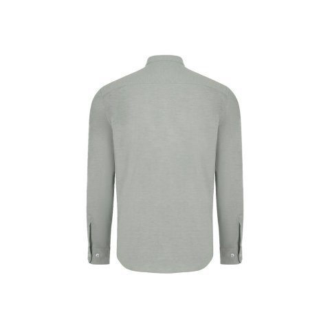 VL PRITHVI MAN. Męska koszula Oxford (180 g/m&sup2;) z bawełny (50%), poliestru (45%) i elastanu (5%) - Zielony