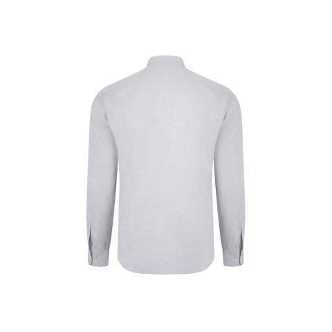 VL PRITHVI MAN. Męska koszula Oxford (180 g/m&sup2;) z bawełny (50%), poliestru (45%) i elastanu (5%) - Jasno szary