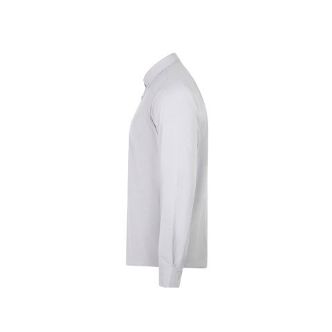 VL PRITHVI MAN. Męska koszula Oxford (180 g/m&sup2;) z bawełny (50%), poliestru (45%) i elastanu (5%) - Jasno szary