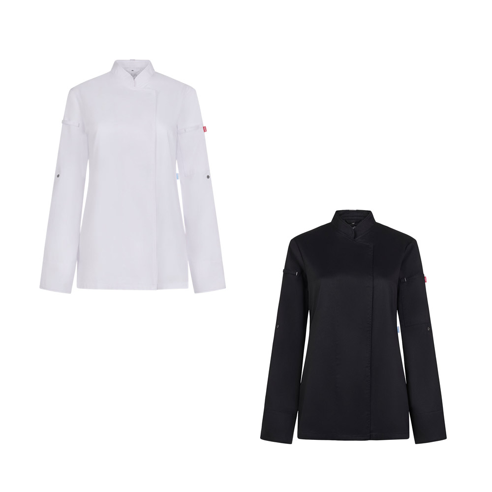 VL THOTH. Giacca da cucina da donna (190 g/m²), realizzata in cotone (35%) e poliestere riciclato (65%)