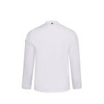 VL AGNI. Giacca da cucina unisex (190 g/m&sup2;), realizzata in cotone (35%) e poliestere riciclato (65%) - Bianco