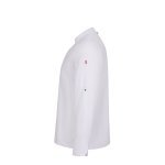VL AGNI. Giacca da cucina unisex (190 g/m&sup2;), realizzata in cotone (35%) e poliestere riciclato (65%) - Bianco