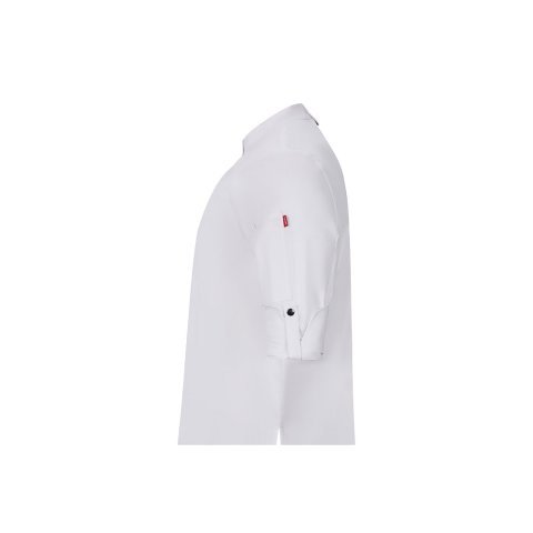 VL AGNI. Giacca da cucina unisex (190 g/m&sup2;), realizzata in cotone (35%) e poliestere riciclato (65%) - Bianco