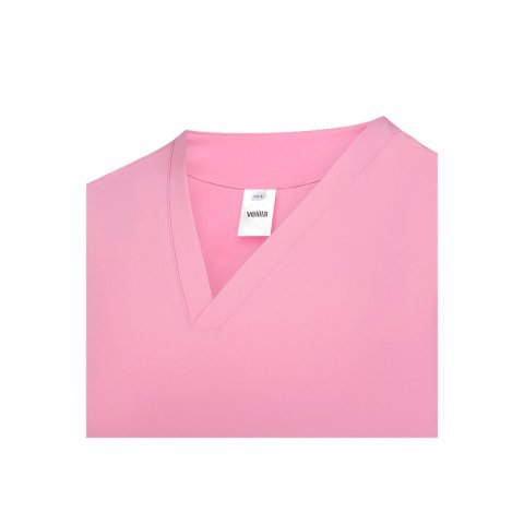 VL FLORA. Tuniek met korte mouwen (140 g/m&sup2;) gemaakt van 100% microvezel - Roze