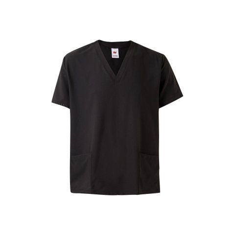 VL FLORA. Tuniek met korte mouwen (140 g/m&sup2;) gemaakt van 100% microvezel - Zwart