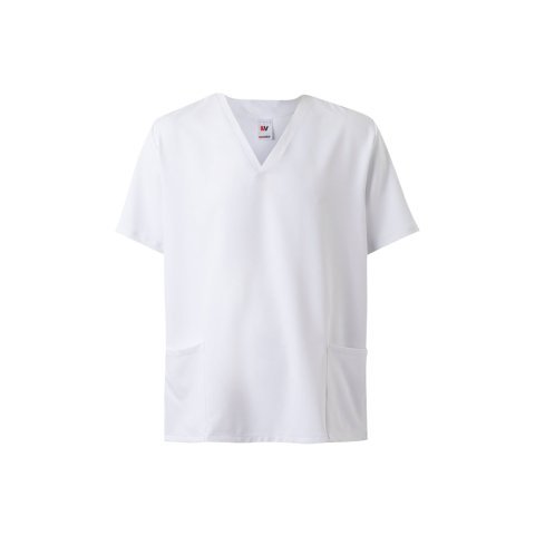 VL FLORA. Tuniek met korte mouwen (140 g/m&sup2;) gemaakt van 100% microvezel - Wit