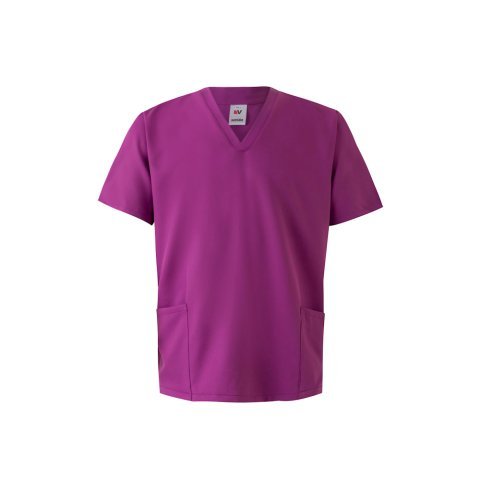 VL FLORA. Tuniek met korte mouwen (140 g/m&sup2;) gemaakt van 100% microvezel - Donkerroze