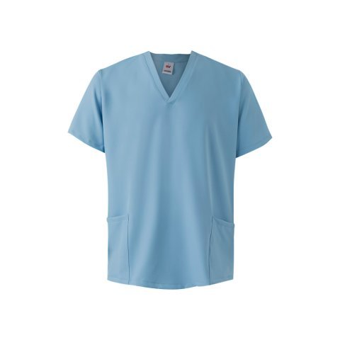 VL FLORA. Tuniek met korte mouwen (140 g/m&sup2;) gemaakt van 100% microvezel - Pastel blauw