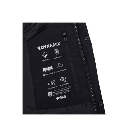 VL NYX. Vattert jakke (180 g/m&sup2;), laget av resirkulert polyester (50 %) og polyester (50 %) - Svart