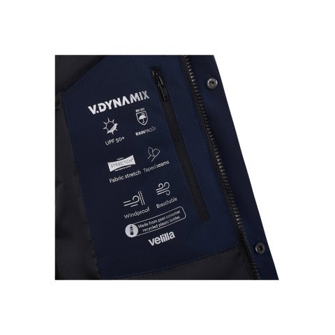 VL NYX. Vattert jakke (180 g/m&sup2;), laget av resirkulert polyester (50 %) og polyester (50 %) - Marinebl&aring;