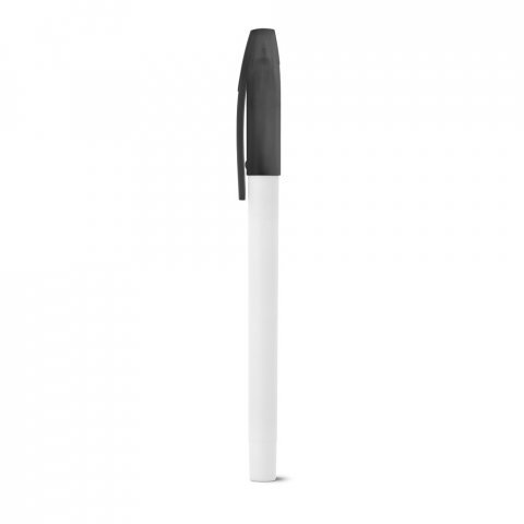 JADE. Esferogr&aacute;fica em PP com corpo em branco - Preto