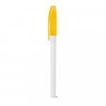 JADE. Esferogr&aacute;fica em PP com corpo em branco - Amarelo