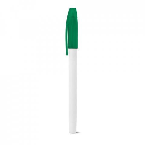 JADE. Esferogr&aacute;fica em PP com corpo em branco - Verde