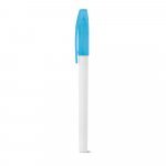 JADE. Esferogr&aacute;fica em PP com corpo em branco - Azul claro