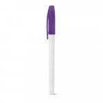 JADE. Esferogr&aacute;fica em PP com corpo em branco - Roxo