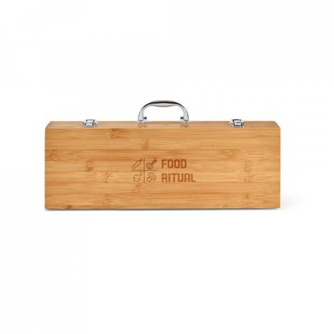 KABSA. Set med grillredskap i bambul&aring;da - Naturf&auml;rg