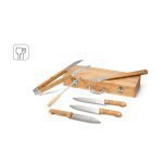 KABSA. Set de ustensile de grătar &icirc;n cutie de bambus