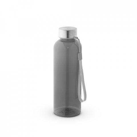 ENDERS M. Garrafa em PET reciclado (100% rPET) com acabamento transl&uacute;cido brilhante 600 mL - Preto