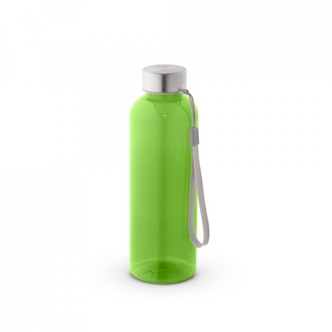 ENDERS M. Garrafa em PET reciclado (100% rPET) com acabamento transl&uacute;cido brilhante 600 mL - Verde claro