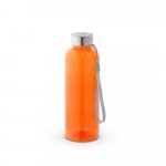 ENDERS M. Garrafa em PET reciclado (100% rPET) com acabamento transl&uacute;cido brilhante 600 mL - Laranja