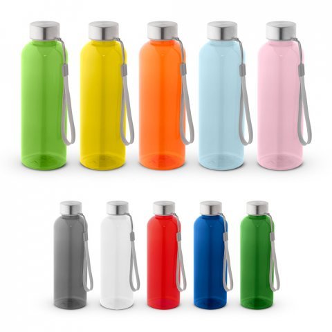 ENDERS M. Garrafa em PET reciclado (100% rPET) com acabamento transl&uacute;cido brilhante 600 mL