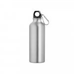 RE-LANDSCAPE M. Рециклирана алуминиева (100% rAL) бутилка с карабинер 530 мл - Сатенено сребро