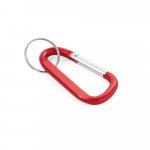 MATTHEW. Aluminium carabiner with keyring - Red