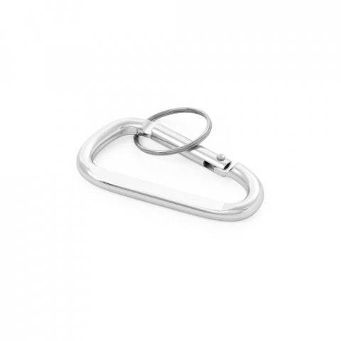 MATTHEW. Aluminium carabiner with keyring - Silver