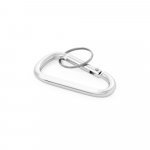 MATTHEW. Aluminium carabiner with keyring - Silver