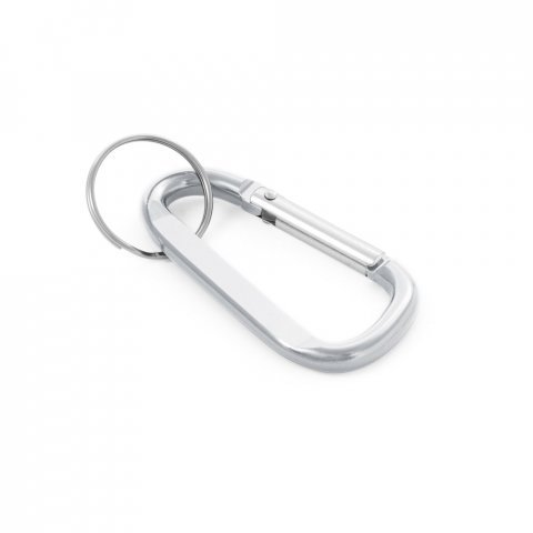 MATTHEW. Aluminium carabiner with keyring - Silver