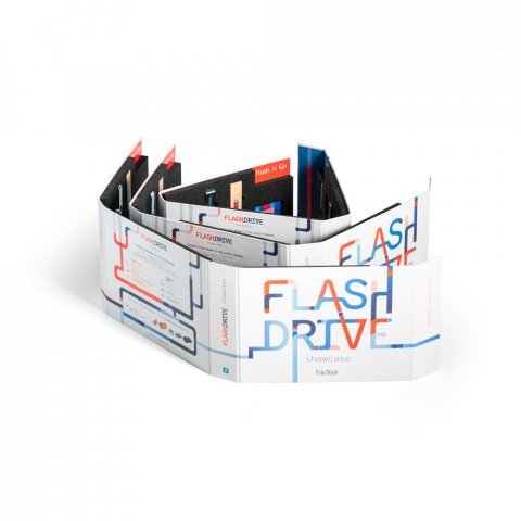 FLASH DRIVE SHOWCASE. Pr&eacute;sentoir de cl&eacute;s USB - Panach&eacute;