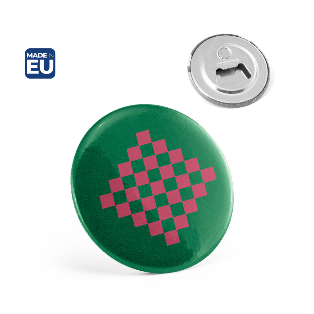 Pin redondo com íman e descapsulador — Personalizado