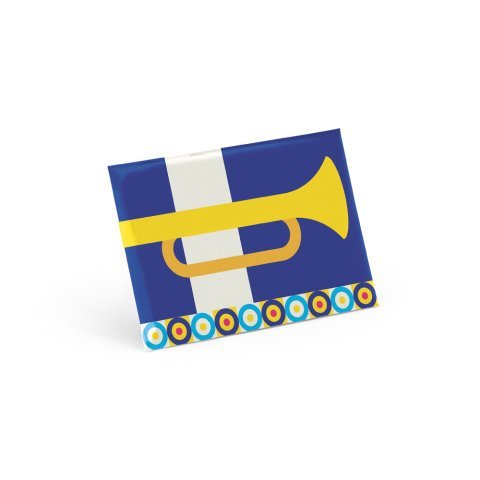 Button P'IN 14. Button P'IN 14. Хоризонтална правоъгълна значка с игла - 300 - черно