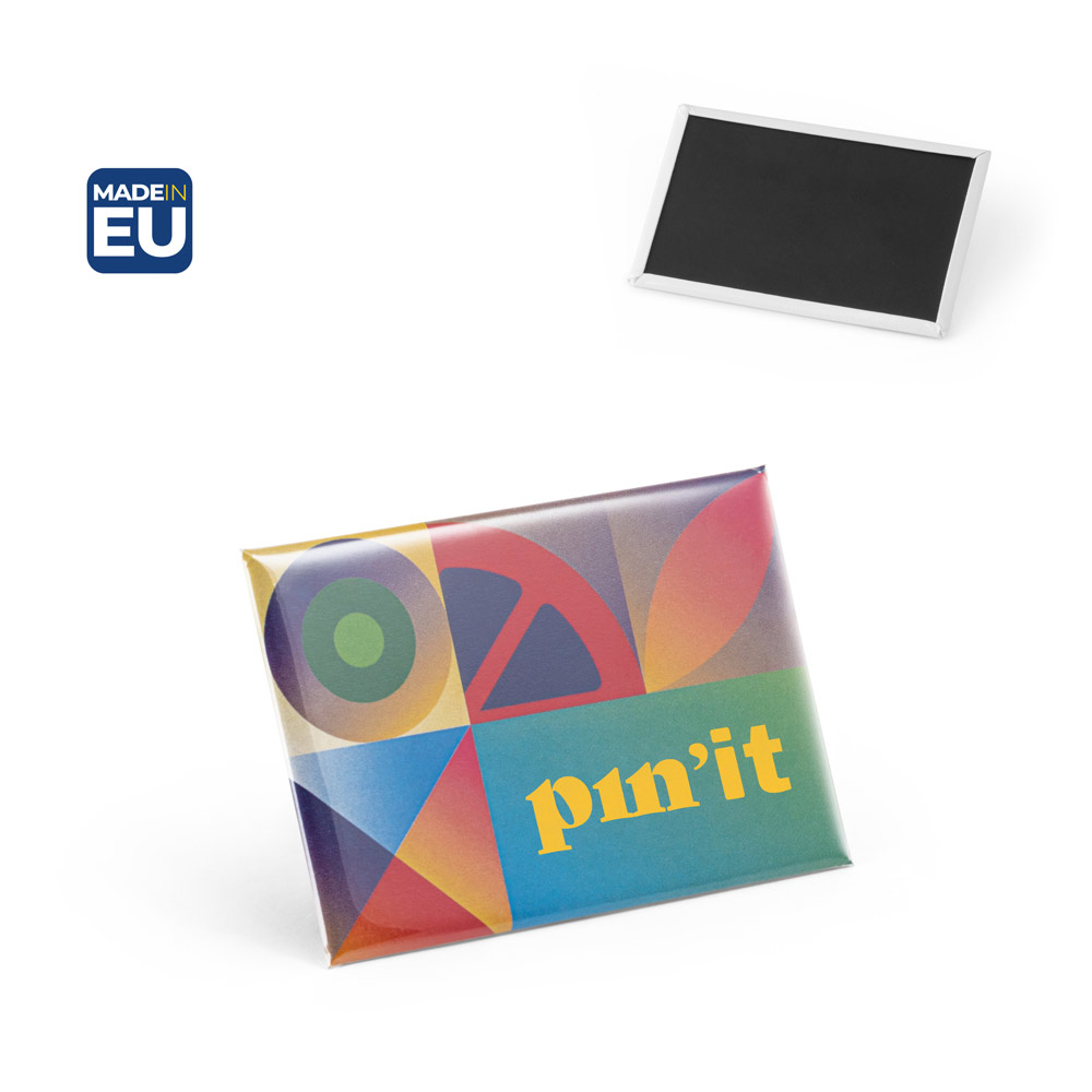 Pin rectangular com íman — Personalizado