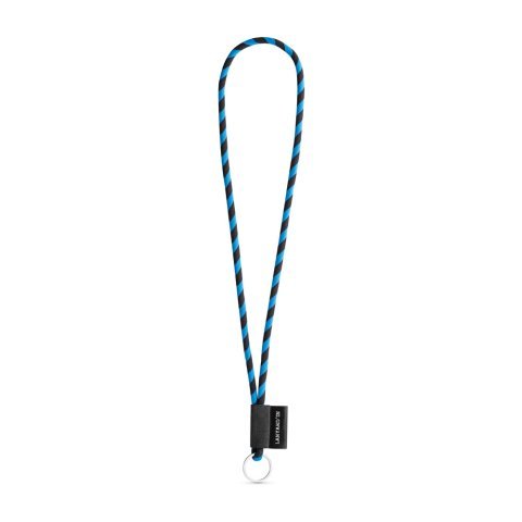 Lanyard TUBE Long (&Oslash; 7 mm). K dispozici ve 24 standardn&iacute;ch barv&aacute;ch a plně přizpůsobiteln&aacute; - Čern&aacute;/Kr&aacute;lovsk&aacute; modr&aacute;