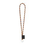 Lanyard TUBE Long (&Oslash; 7 mm). K dispozici ve 24 standardn&iacute;ch barv&aacute;ch a plně přizpůsobiteln&aacute; - Čern&aacute;/Oranžov&aacute;