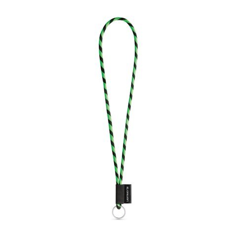 Lanyard TUBE Long (&Oslash; 7 mm). K dispozici ve 24 standardn&iacute;ch barv&aacute;ch a plně přizpůsobiteln&aacute; - Fluorescenčn&iacute; zelen&aacute;/Čern&aacute;