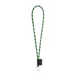 Lanyard TUBE Long (&Oslash; 7 mm). K dispozici ve 24 standardn&iacute;ch barv&aacute;ch a plně přizpůsobiteln&aacute; - Fluorescenčn&iacute; zelen&aacute;/Čern&aacute;