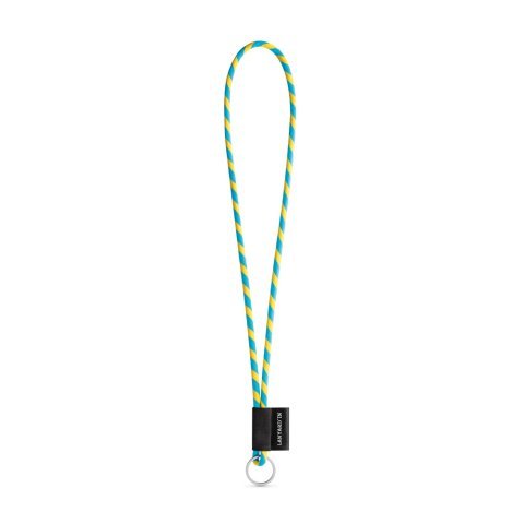 Lanyard TUBE Long (&Oslash; 7 mm). K dispozici ve 24 standardn&iacute;ch barv&aacute;ch a plně přizpůsobiteln&aacute; - Žlut&aacute;/Světle modr&aacute;