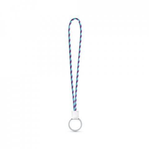 Dlouh&aacute; &scaron;ňůrka na krk (&Oslash; 7 mm). K dispozici ve 24 standardn&iacute;ch barv&aacute;ch a plně přizpůsobiteln&aacute; - Fialov&aacute;/Světle modr&aacute;
