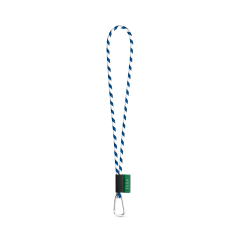 Lanyard TUBE Long (&Oslash; 7 mm). K dispozici ve 24 standardn&iacute;ch barv&aacute;ch a plně přizpůsobiteln&aacute; - B&iacute;l&aacute;/Kr&aacute;lovsky modr&aacute;