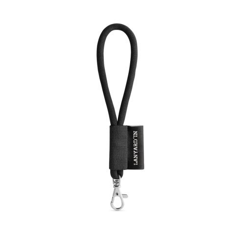 Lanyard TUBE Short (&Oslash; 7 mm). Dispon&iacute;vel em 24 cores standard e totalmente personaliz&aacute;vel - Preto