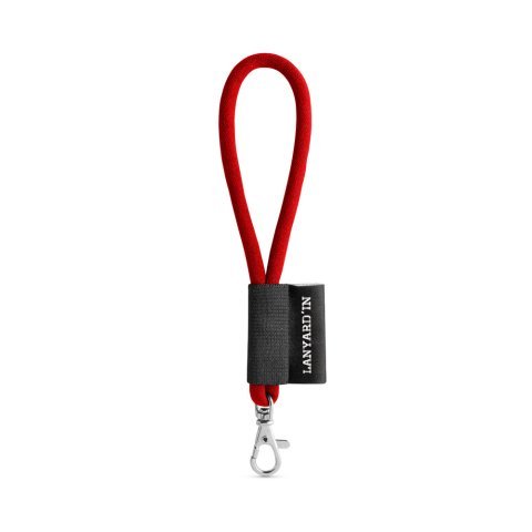 Lanyard TUBE Short (&Oslash; 7 mm). Dispon&iacute;vel em 24 cores standard e totalmente personaliz&aacute;vel - Vermelho